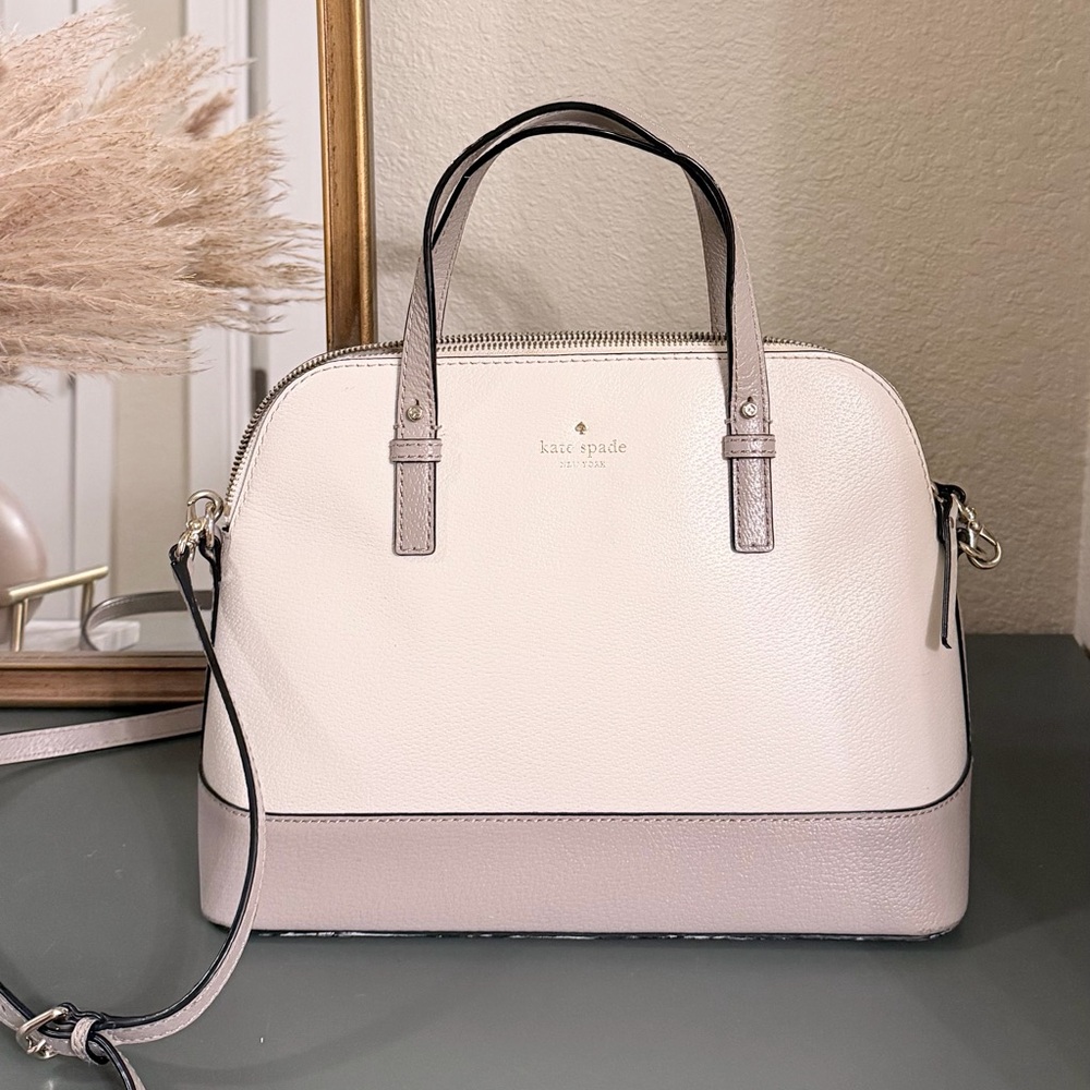 Kate Spade Elegant Cream and Tan Satchel